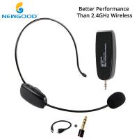 China NEWGOOD UHF Headset Stereo Nature Sound Voice Amplification Wireless Microphone Megaphone with Dual USB Charge Cable factory