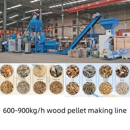 Quality 500 - 1000kg / H Multi-Purpose Sawdust Wood Pellets Machine Biomass / Wood Pellet Production Line for sale