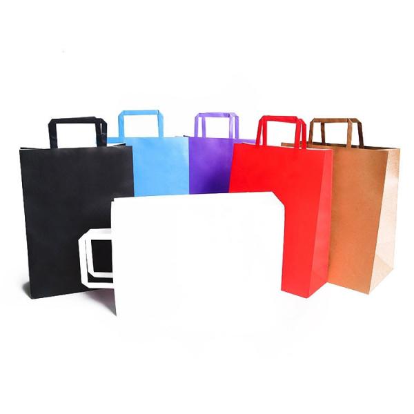 Quality Colorful Printed Kraft Paper Bags Food Grade Material Flexo Printing Surface for sale
