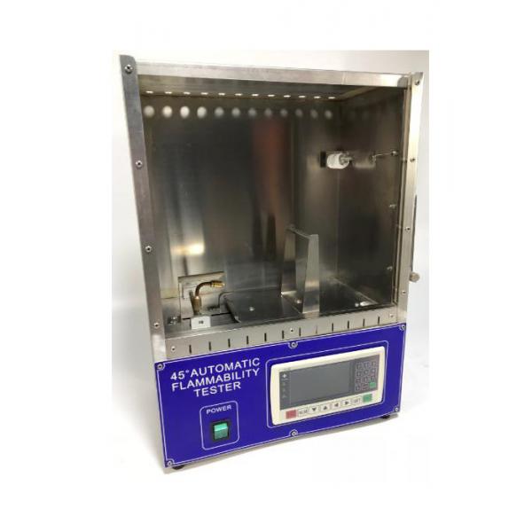 Quality L550mm 45 Degree Vertical Flammability Tester For Face Mask 15.875mm 0.1s for sale