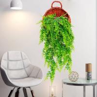 Quality Green Fake Flower Bouquet Hanging Artificial Fern Baskets Weather Resistant for sale