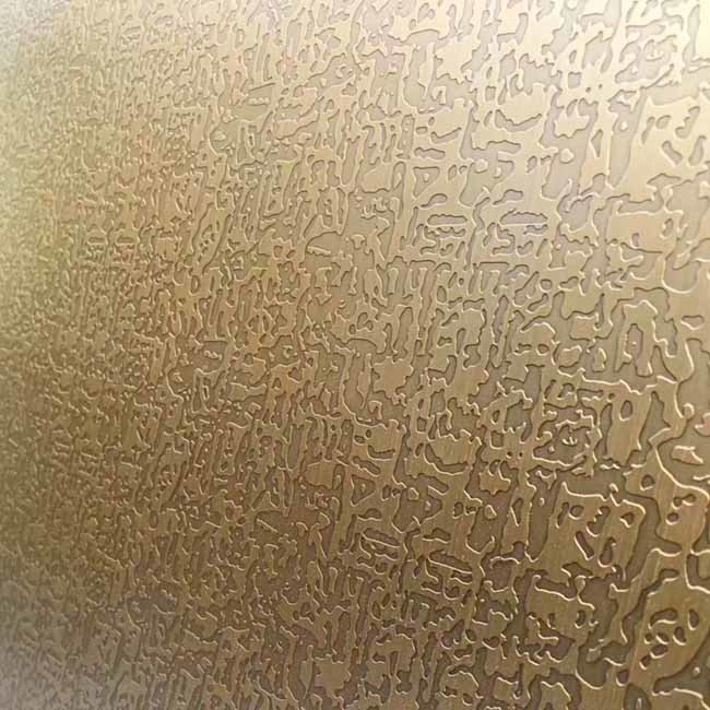 Quality Grade 304 Free Pattern Etched Antique Copper Stainless Steel Sheet for Gate for sale
