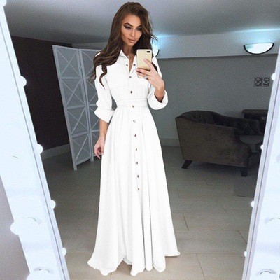 Quality 2018 Autumn and Winter Women Long Dress Casual Long Sleeve Slim Dress Ladies for sale
