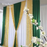 China Wholesale custom color ice silk drape cloth curtains valance for events decoration factory