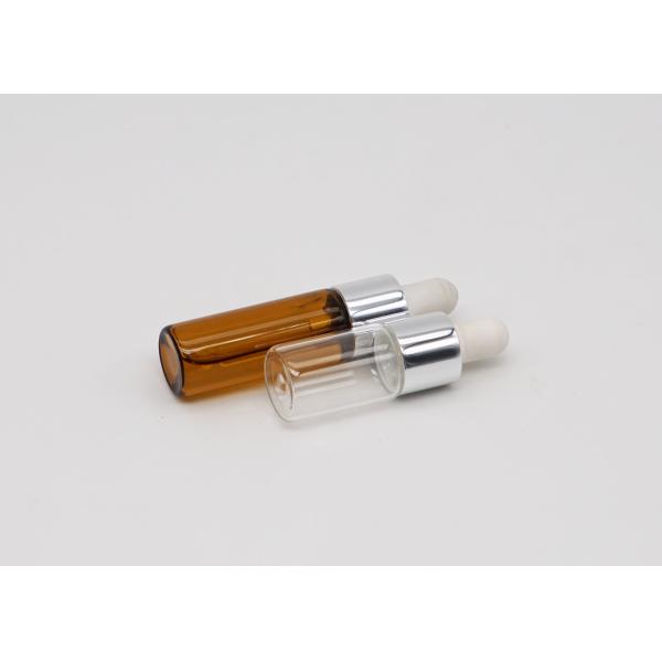 Quality 2ml Mini Amber Glass Tincture Essential Oil Dropper Bottle for sale