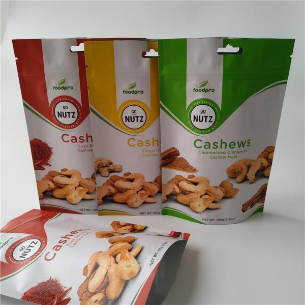 Quality 250g 500g 1kg Snack Bag Packaging Stand Up Zipper Top Bag For Nuts Snack Food for sale