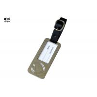 China Stainless Steel And Leather Luggage Name Tags Personalized Travel Using factory