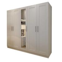 China Moisture Proof Particle Board Wardrobe Cabinets with mirror For Commercial Office Building factory