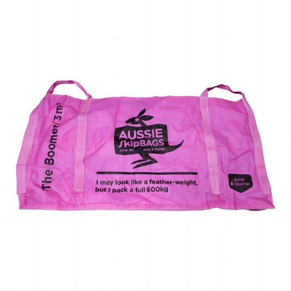 Quality 3 Cubic Yard Bag Purle Wast Skip Bag For Building Materials Garbage Junk Bag for sale