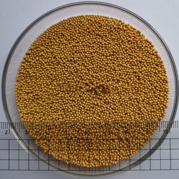 Quality Round Spheres Gold Pearlet Cosmetics Raw Materials Odorless for sale