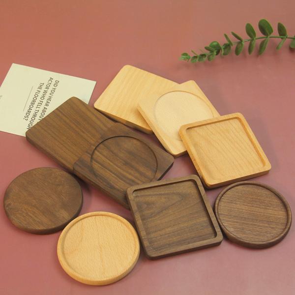 Quality Custom Bamboo Coasters Eco-friendly Original Eco-set Coffee Tray Square/Round Bamboo wood Mat for sale