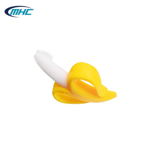 Quality Non Toxic Silicone Baby Teether Soft Banana Toothbrush Teether Customized for sale