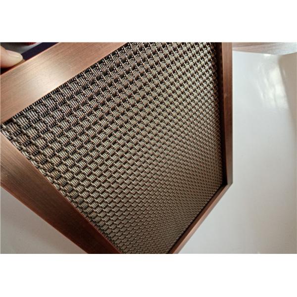 Quality Pre - Crimped Woven Architectural Wire Mesh Panels With Versatile Spine Frame for sale