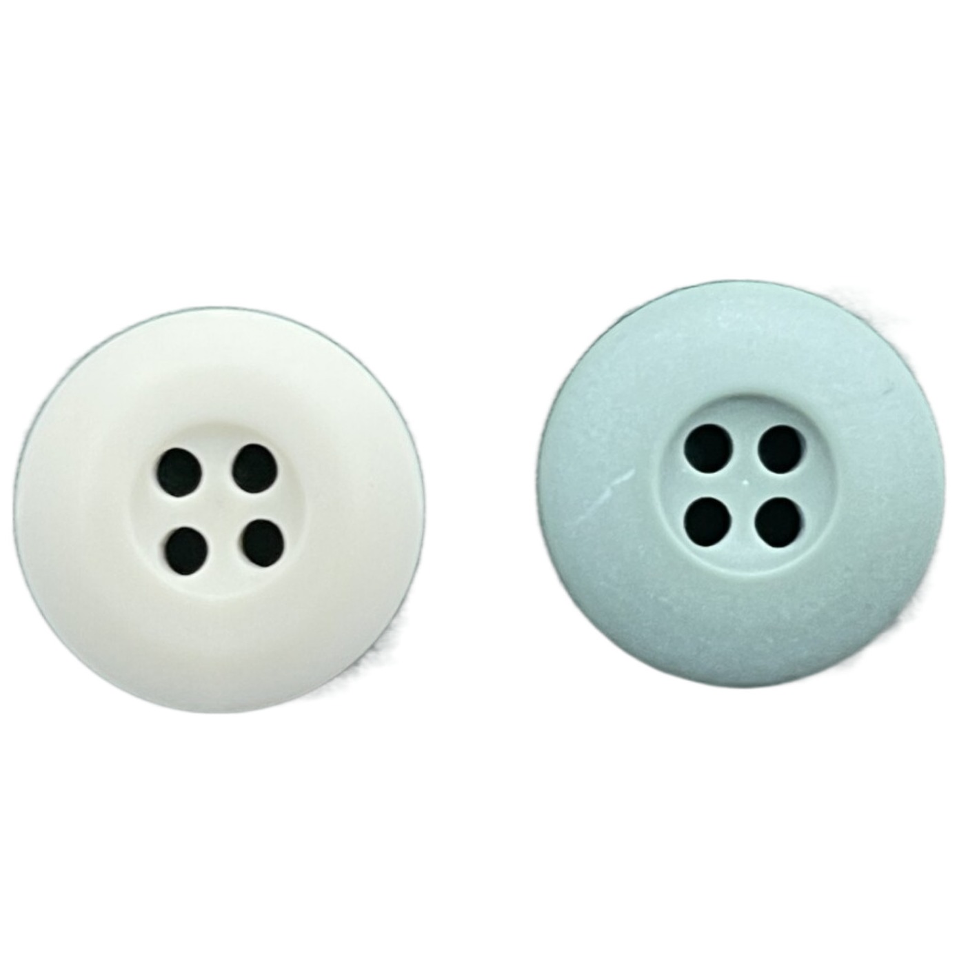 China Four Hole Internal Dye Chalk Plastic Resin Buttons Matt Finished Customized Color For Clothes factory