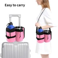 China Luggage Travel Cup Holder Durable Free Hand Fits All Suitcase Handles factory