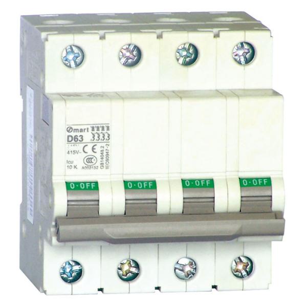 Quality 6kA Electric Circuit Breaker , 2 Pole Circuit Breaker 1~63A 1P 3P 4P 1P+N for sale