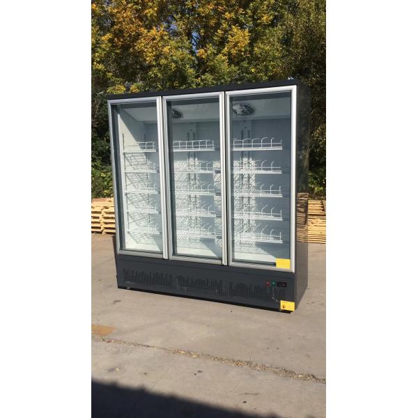 Quality Long Lasting Refrigeration Upright Glass Door Freezer Air Passage Design for sale