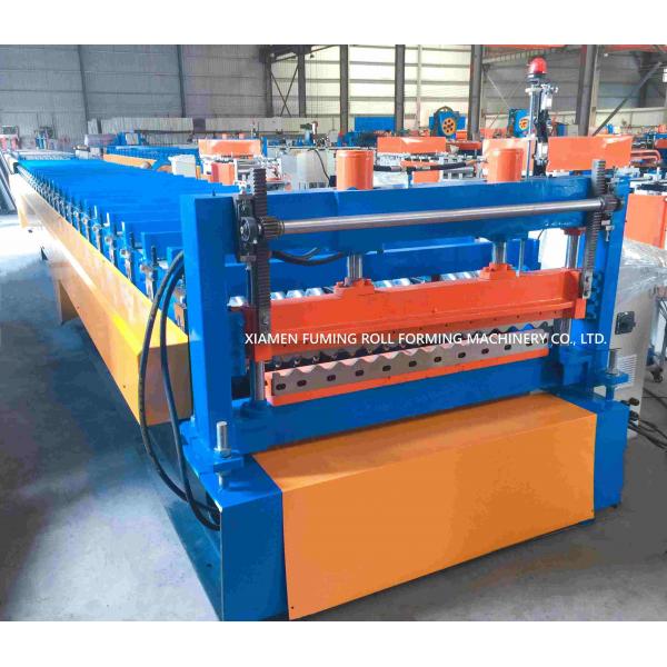 Quality Precision Corrugated Steel Panel Roll Forming Machine PLC Control System for sale