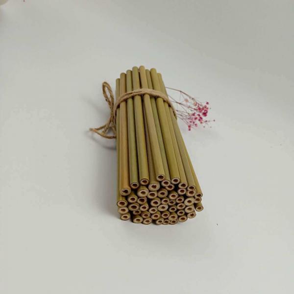 Quality 19cm Disposable Bamboo Straws Natural For Children Beverage Cold Drinkings for sale