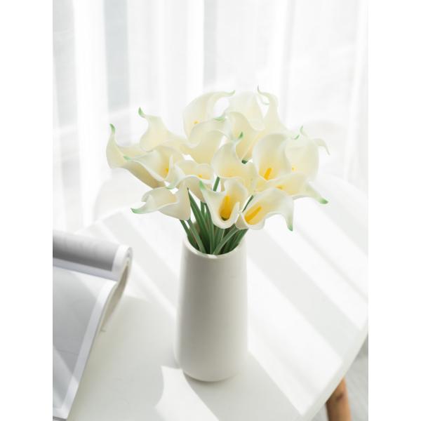 Quality PU Plastic Artificial Calla Lily Bouquet Flower Thanksgiving Floral Arrangements for sale