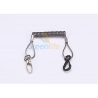 China Security Vinyl Coated Plastic Coil Lanyard With Custom Metal / Plastic Clips factory
