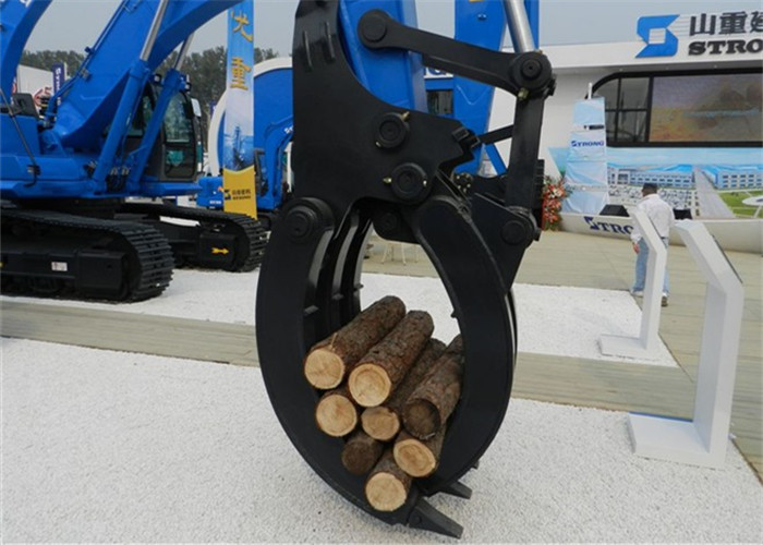 China Hyundai Excavator Mechanical Wood Grapple /  Wood Grab For Excavator for sale