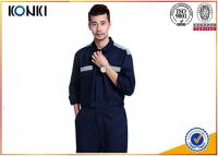 China Navy Safety Custom Work Uniforms Long Sleeve With Reflective Strip factory