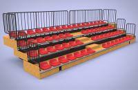 China 260mm Row Height Retractable Bleacher Seating factory