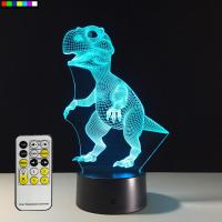 China Dinosaur 3D Night Light 7 Colors Change with Remote Control Good Night light for Nursery or Kids Bedroom factory