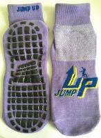 China China Supply Bungee Jump Socks 25cm Polyester Anti-skid Non-Slippery Grip Socks Kid Trampoline Socks for Jumping factory
