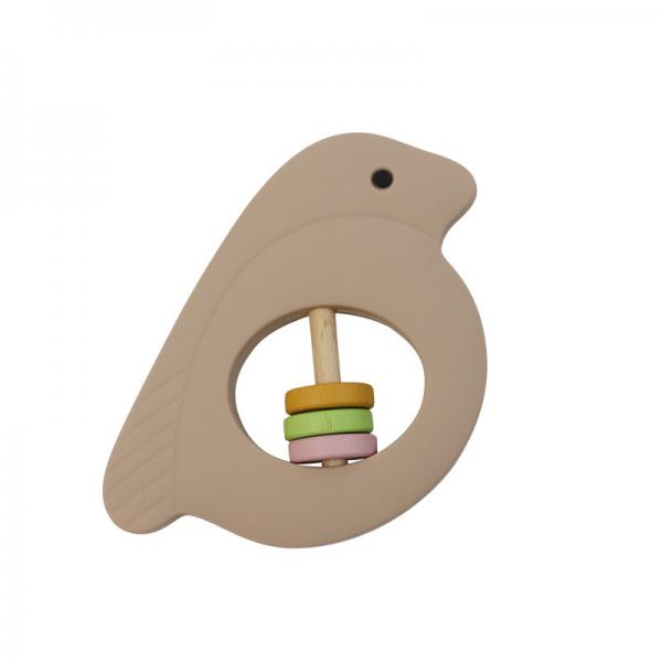 Quality Bird Shape Silicone Baby Rattle With Multi Color Eco Friendly Material for sale