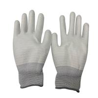 China Polyester Anti Static PU Palm Coated ESD Gloves For Electronic Industry factory