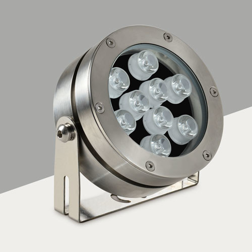 Quality 24VDC 9*2W 316L Stainless Steel LED Underwater Spot Light With Adjustable for sale