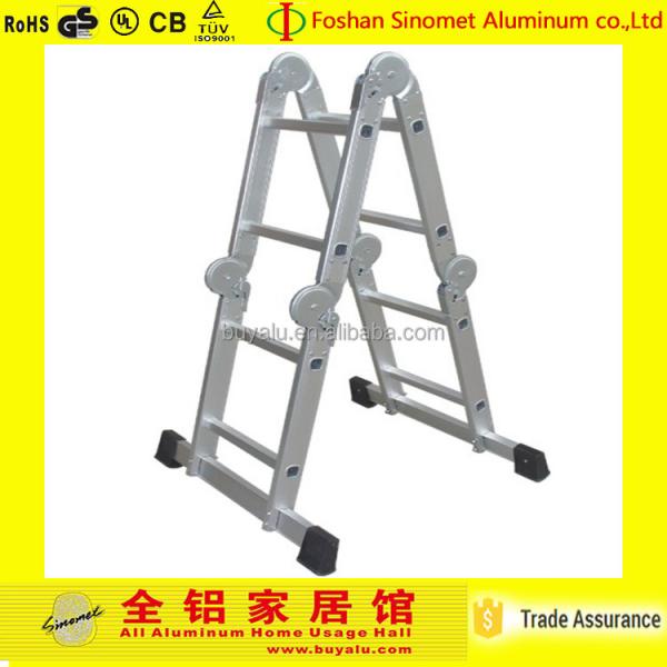 Quality Multipurpose Aluminum Step Ladder Anodized Surface Industrial Aluminum Ladder for sale