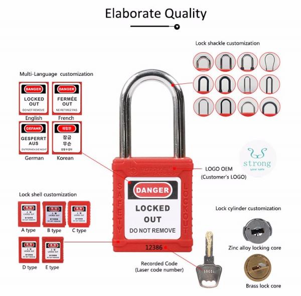 Hot Sale Industrial Safety Padlock With Master Keys