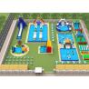 China Adults Giant Water Toys / Outdoor Inflatable Water Park With Slide Hand Painting factory