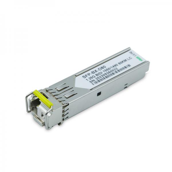 Quality 80km 1550nm TX 1490nm RX 1G Transceiver Cisco Compatible 1.25GBASE BiDi SFP LC Connector Single Mode for sale