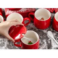 China 350ml 13x9.5x9cm Glaze Christmas Ceramic Mugs for sale