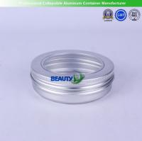 China 100ml Empty Cosmetic Cream packaging Aluminum Jars with clear Windows factory