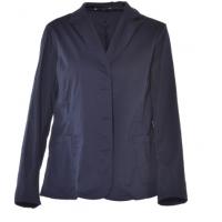 China Nice Shape Navy Ladies Formal Blazers ,  Plus Size Formal Jackets With Buttons In Sleeve factory
