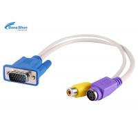 China PC LAPTOP VGA D SUB Cable S-Video 3 RCA Composite AV TV Out Converter Adapter for sale