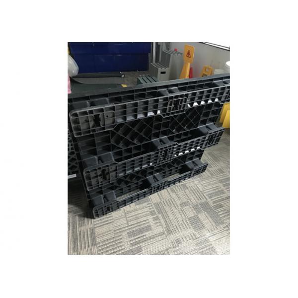 Quality Black Stackable Plastic Pallets 48x40" HDPE Material Excellent Moisture for sale