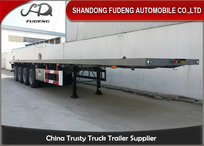 China Mechanical Steel 4 Axle 40 Foot Flatbed Container Trailer factory