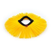 china Four Pins Poly Waved Convoluted Wafer Brush For Driveway Cleaning Street Sweeper