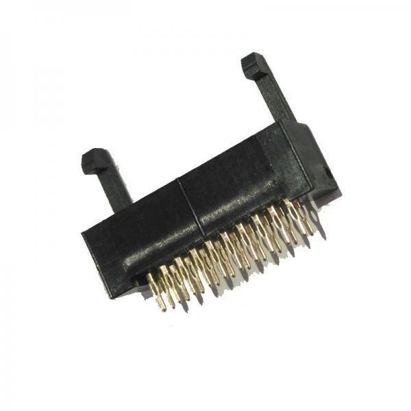 Quality 2.54mm pitch  latch header PBT black  brass 10 - 60 pins mating with 5212 / 5211 for sale