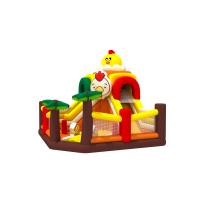 China 0.55mm Pvc Inflatable Fun Park Chicken Cartoon Theme Inflatable Bouncy Castle Dry Slide factory