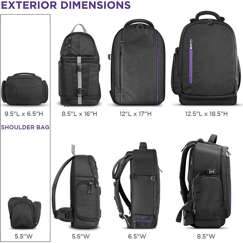 China Padded Travel Personalized Customized Camera Bag Camera Case Compatible for Sony Canon Nikon Camera and Lens factory