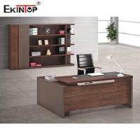 Quality Modern Wood Computer Office Desk For Reception Glossy Matte Surface for sale