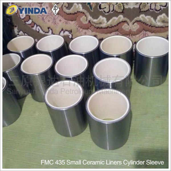 Quality FMC Bean Pump Mud Pump Parts Small Alumina Ceramic Liners FMC 435 FMC 1324 Cylinder Sleeve API-7K for sale