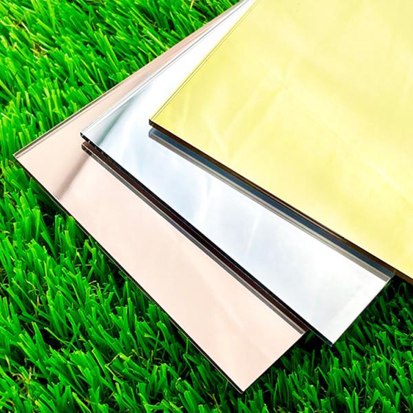 Quality Golden Gold Mirror Acrylic Sheets Pmma 2mm-120mm For Office Building for sale